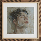 Slip n Slide - Subtle Homoerotic Wall Art Print / Canvas, 12x12’’ / 31x31cm / Natural Frame / Matboard, Posters Prints & Visual Artwork,