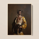 Swish Pricks - Gay Matador Fashionista Framed Canvas, 12x16’’ / 31x41cm / Natural Floating Frame, Framed Painting Bare-chested Man Bull