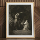 An Incantation - John Dixon Art Print, Black White Framed Print Witch Spell