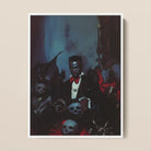 Thorne - Gay Black Dracula Art Framed Canvas, 12x16’’ / 31x41cm / White Floating Frame, Framed Dark Fantasy Artwork Demonic Figure