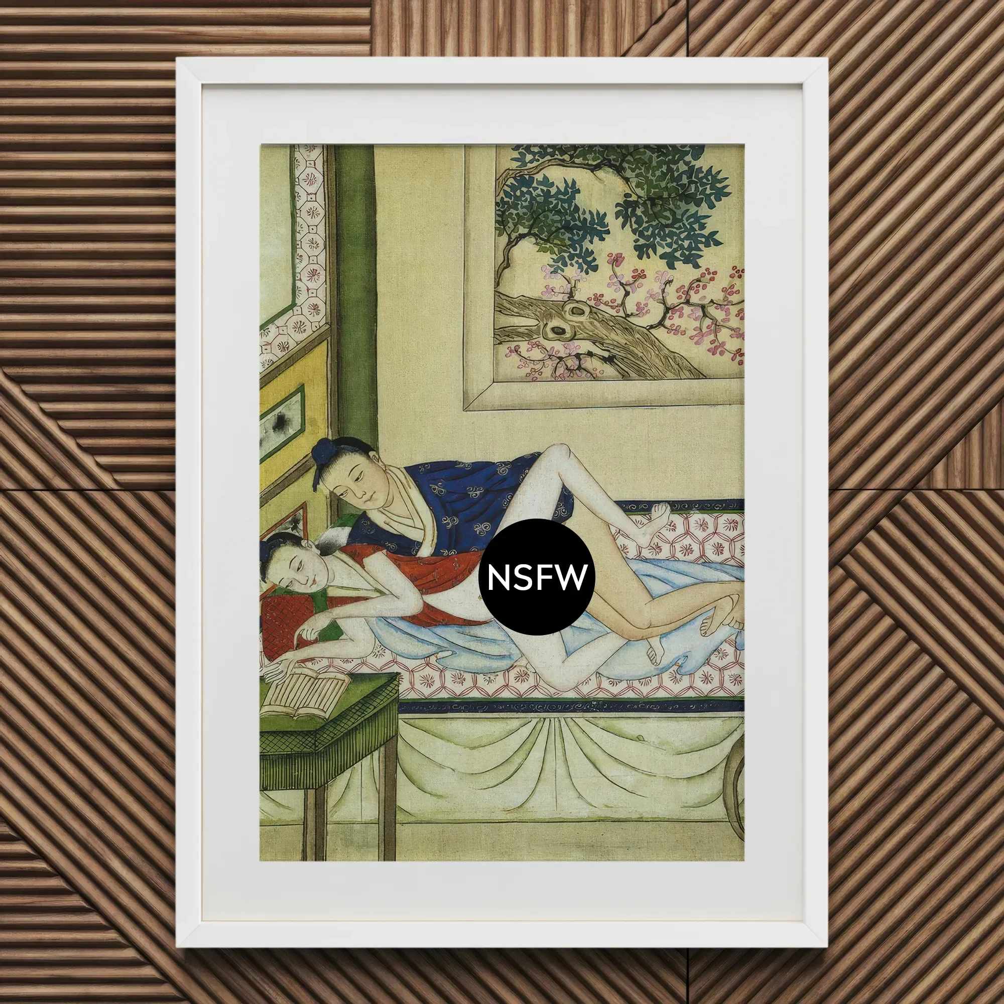 Actor and Scholar - F. M. Bertholet Collection Art Print, Framed Historical Painting Two Figures Intimate