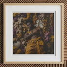 Zonked - Lowbrow Queer Black Punk Art Print, 12x12’’ / 31x31cm / Natural Frame / 2’’ Matboard, Framed Artwork Person Surrounded Stuffed