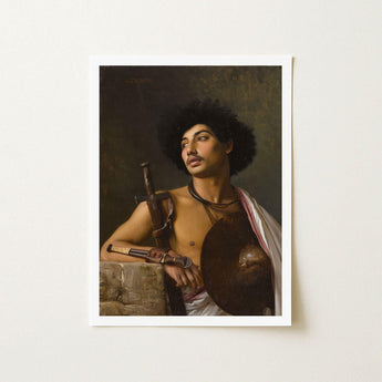 A Bischari Warrior - Jean-leon Gerome Art Print / Canvas, école Des Beaux-arts, Discipline, French Nineteenth-century Imagination, Cushitic