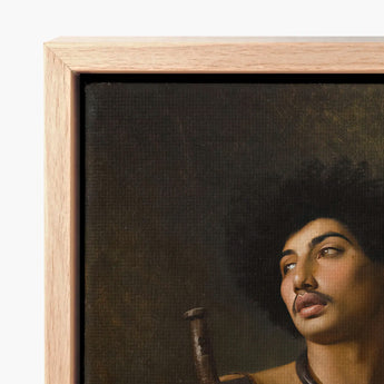 A Bischari Warrior - Jean-leon Gerome Art Print / Canvas Framed Classical Painting Man Dark Curly, école Des Beaux-arts, Discipline, French