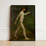A Woodland Bather - Henry Scott Tuke Art Print / Canvas Framed Classical Painting Nude Male Figure Reddish-brown Hair, Moves, Prints