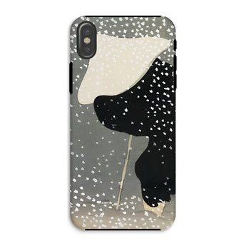 Snow - Kamisaka Sekka Meiji Art Phone Case Iphone Xs / Matte Phone Case Abstract Design Black White Bird-like Shape Kamisaka Sekka,
