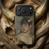 Aamon - Grand Marquis of Hell Art Phone Case Matte Gray Phone Case Detailed Illustration Young Man Hell Art Iphone, Vision Carved, Iphone