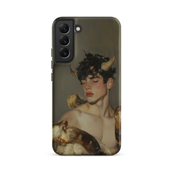 Aamon - Grand Marquis of Hell Art Phone Case Samsung Galaxy S22 Plus / Matte Sleek Black Phone Case Detailed Illustration Young Man Hell
