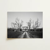 Abandoned Home in Rural Maryland - Carol M. Highsmith Art Print / Canvas Black-and-white Photographic Two-story Farmhouse Gabled Roof