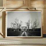 Abandoned Home in Rural Maryland - Carol M. Highsmith Art Print / Canvas Framed Black White Photograph Isolated Farmhouse Highsmith Art