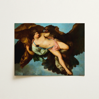The Abduction of Ganymede - Benigne Gagneraux Art Print / Canvas, 16x12’’ / 41x31cm / Unframed / no Border, Posters Prints & Visual