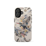 Above & Beyond - Surreal Kingfisher Art Phone Case Iphone 17 / Matte 12 Bird Design Black White, Artist Mobile Cases