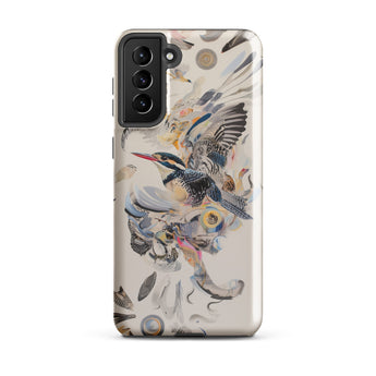 Above & Beyond - Surreal Kingfisher Art Phone Case Samsung Galaxy S21 Plus / Gloss Vibrant Artistic Detailed Illustration Birds Flight,