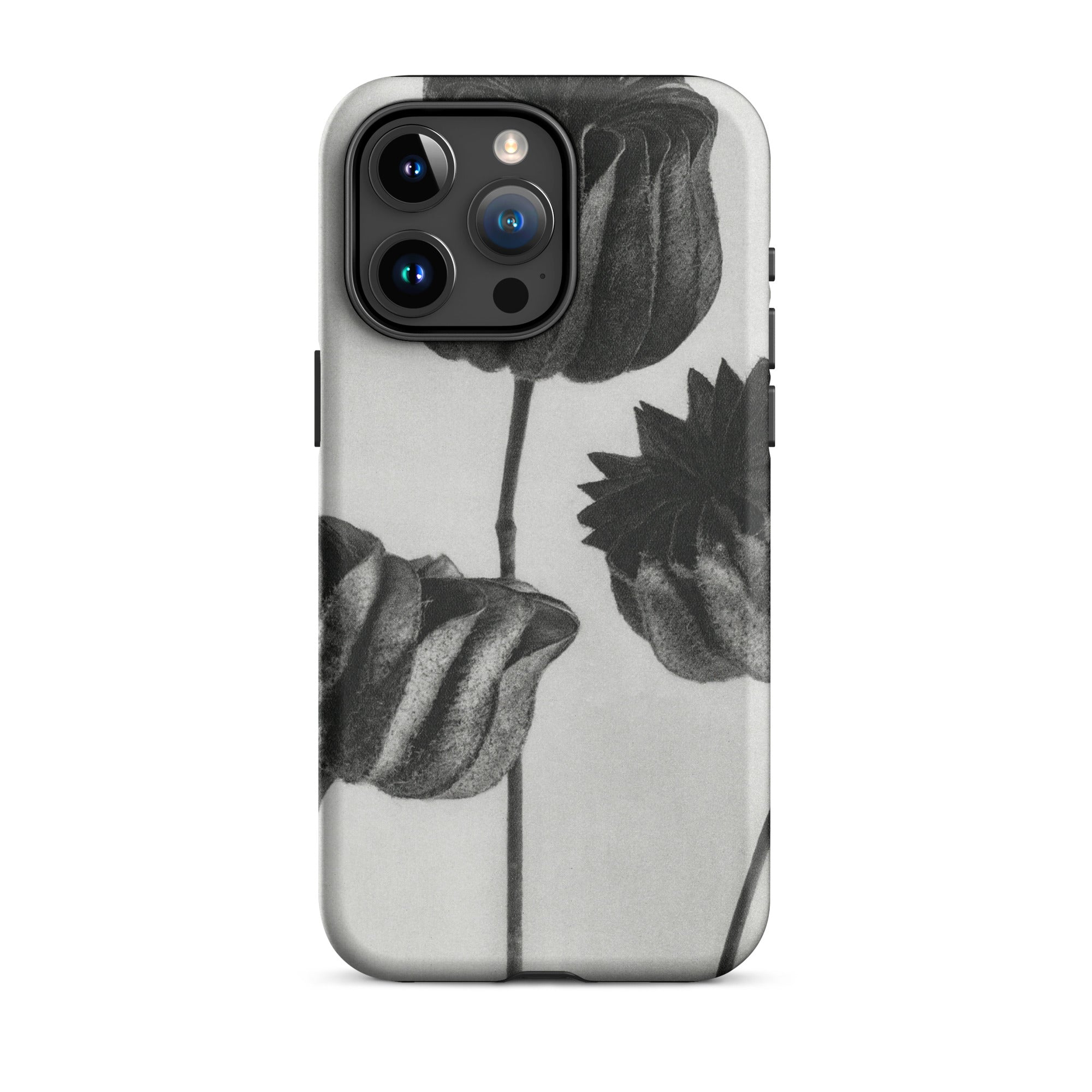 Abutilon (lime Mallow) Pod - Karl Blossfeldt Iphone Case, 15 Pro Max / Matte, Black White Floral Phone Case
