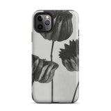 Abutilon (lime Mallow) Pod - Karl Blossfeldt Phone Case Iphone 11 Pro Max / Matte Black White Floral Phone Case Karl Blossfeldt,