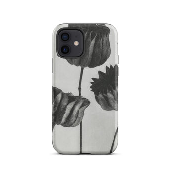 Abutilon (lime Mallow) Pod - Karl Blossfeldt Phone Case Iphone 12 / Matte Black White Floral Phone Case Karl Blossfeldt, Blossfeldt’s