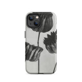 Abutilon (lime Mallow) Pod - Karl Blossfeldt Phone Case Iphone 14 / Matte Black White Floral Phone Case Karl Blossfeldt, Blossfeldt’s