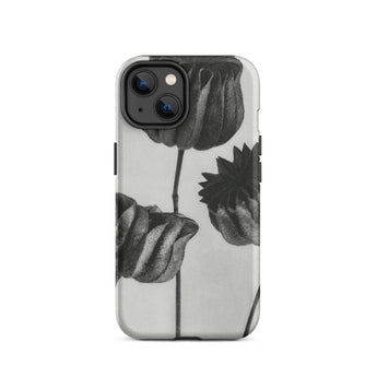 Abutilon (lime Mallow) Pod - Karl Blossfeldt Phone Case Iphone 14 / Matte Black White Floral Phone Case Karl Blossfeldt, Blossfeldt’s
