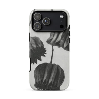 Abutilon (lime Mallow) Pod - Karl Blossfeldt Phone Case Iphone 17 Pro Max / Matte Black White Botanical Illustration Phone Case Detailed