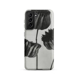 Abutilon (lime Mallow) Pod - Karl Blossfeldt Phone Case Samsung Galaxy S21 / Matte Black White Floral Phone Case Minimalist Botanical