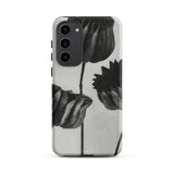 Abutilon (lime Mallow) Pod - Karl Blossfeldt Phone Case Samsung Galaxy S23 Plus / Matte Black White Floral Phone Case Minimalist Botanical