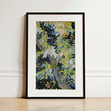 Acacia Branches - Vincent Van Gogh Art Print / Canvas, 12x18’’ / 31x46cm / Black Frame / Matboard, Posters Prints & Visual Artwork, Toby