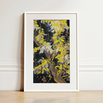 Acacia Branches - Vincent Van Gogh Art Print / Canvas, 12x18’’ / 31x46cm / White Frame / Matboard, Posters Prints & Visual Artwork, Toby