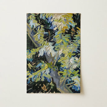 Acacia Branches - Vincent Van Gogh Art Print / Canvas Vibrant Impressionistic Painting Tree Bold Brushstrokes Greens Blues Goh, Hums, Prints
