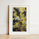 Acacia Branches - Vincent Van Gogh Art Print / Canvas Framed Artwork Vibrant Impressionistic Painting Yellow White Blossoms Vincent Gogh
