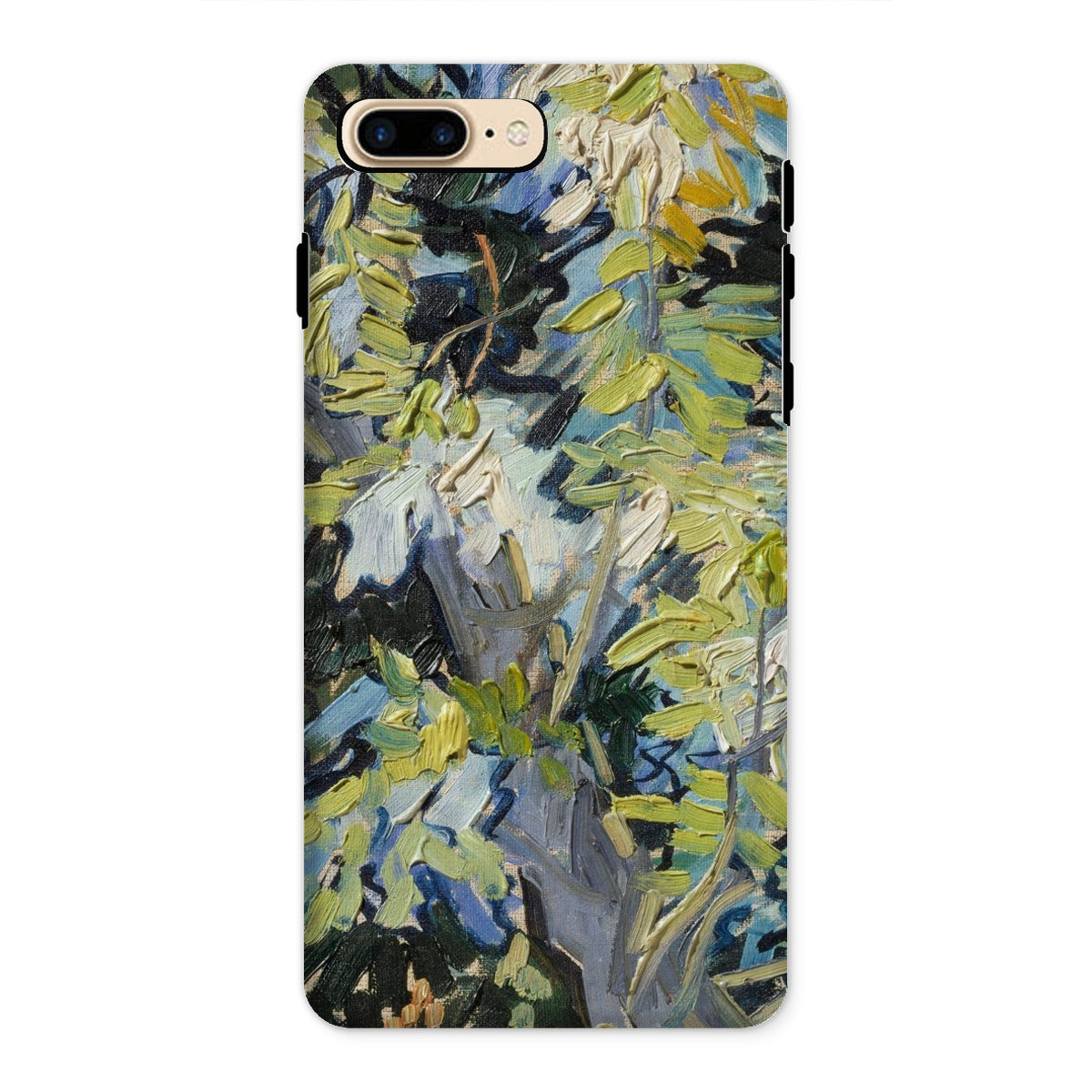 Acacia Branches Vincent Van Gogh Iphone Case, 8 Plus / Matte, Phone Case Abstract Painterly Design Yellows Blues Grays