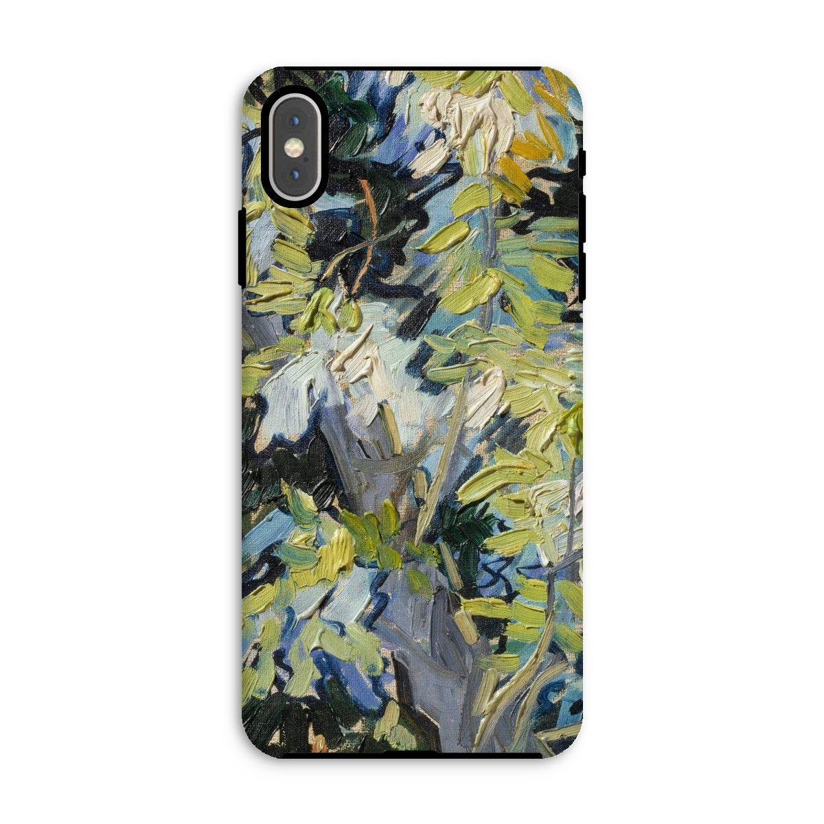 Acacia Branches Vincent Van Gogh Iphone Case, Xs Max / Matte, Phone Case Abstract Painterly Design Yellow Blue Gray