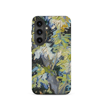 Acacia Branches - Vincent Van Gogh Phone Case Samsung Galaxy S24 / Matte Phone Case Vibrant Impressionistic Painting Foliage Greens Yellows
