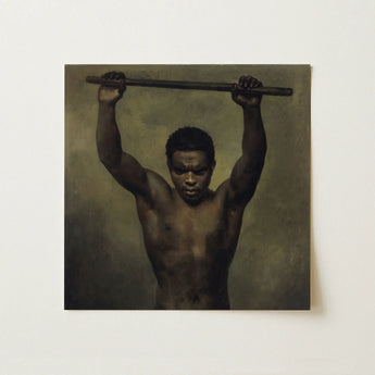 Academiestudie van een man - Franse school 19e eeuw kunstprint / Canvas, 12x12’’ / 31x31cm / Ongeframeerd / zonder rand, Posters Prints & Visual
