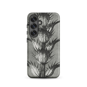 Acanthus Mollis (bear’s Breeches) - Karl Blossfeldt Phone Case Samsung Galaxy S25 / Matte Black White Illustrated Thistle Plant Design
