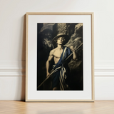 Achillean Beat - Gay Explorer Art Print / Canvas, 12x16’’ / 31x41cm / Natural Frame / Matboard, Posters Prints & Visual Artwork, Toby Leon