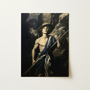 Achillean Beat - Gay Explorer Art Print / Canvas, 12x16’’ / 31x41cm / Unframed / no Border, Posters Prints & Visual Artwork, Toby Leon