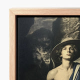Framed Canvas Print Classical Portrait Young Man Wide-brimmed Gay Explorer Art, Queer Fantasies Collide, Achillean Beat