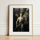 Achillean Beat - Gay Explorer Art Print / Canvas Framed Classical Male Figure Blue White, Queer Fantasies Collide, Prints