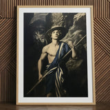Achillean Beat - Gay Explorer Art Print / Canvas Framed Art Print Classical Painting Young Man Wide-brimmed Gay Explorer Art, Queer