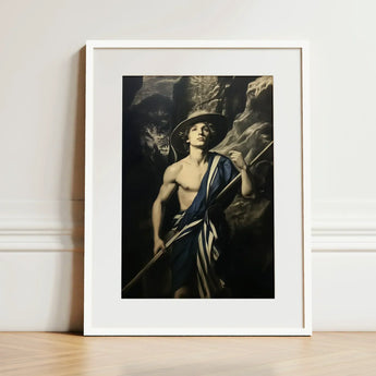 Achillean Beat - Gay Explorer Art Print / Canvas Framed Classical Painting Young Man Wide-brimmed, Queer Fantasies Collide, Prints