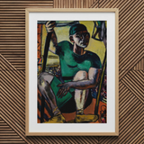 Acrobate au trapèze - Tirage d’art de Max Beckmann. /canvas, 20x30’’ / 51x76cm / Impression / Cadre naturel / Passe-partout, Affiches imprimées & visuel