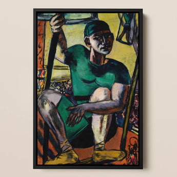 Acrobat on the Trapeze - Max Beckmann Art Print / Canvas, 12x18’’ / 31x46cm / Black Frame, Posters Prints & Visual Artwork, Toby Leon
