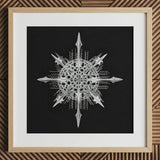 Actiniae - Ernst Haeckel Ocean Life Art Print / Canvas, 12x12’’ / 31x31cm / Natural Frame / Matboard, Posters Prints & Visual Artwork, Toby