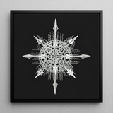 Actiniae - Ernst Haeckel Ocean Life Art Print / Canvas, 12x12’’ / 31x31cm / Black Frame, Posters Prints & Visual Artwork, Toby Leon