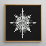 Actiniae - Ernst Haeckel Ocean Life Art Print / Canvas, 12x12’’ / 31x31cm / Natural Frame, Posters Prints & Visual Artwork, Toby Leon