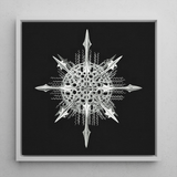 Actiniae - Ernst Haeckel Ocean Life Art Print / Canvas, 12x12’’ / 31x31cm / White Frame, Posters Prints & Visual Artwork, Toby Leon