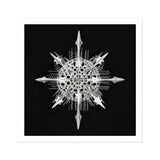 Actiniae - Ernst Haeckel Ocean Life Art Print / Canvas Intricate White Snowflake Eight Pointed Spikes Delicate Crystalline Ernst Haeckel’s