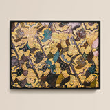 Action Men - Ancient Thai Temple Art Print / Canvas, 16x12’’ / 41x31cm / Black Frame, Posters Prints & Visual Artwork, Toby Leon