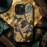 Action Men - Thai Temple Art Phone Case Phone Case Intricate Ornate Designs Mythological Figures Gold Ancient Thai Artistry, Spellbinding
