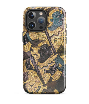 Action Men - Thai Temple Art Phone Case Ancient Artistry, Spellbinding Ramayana Battle